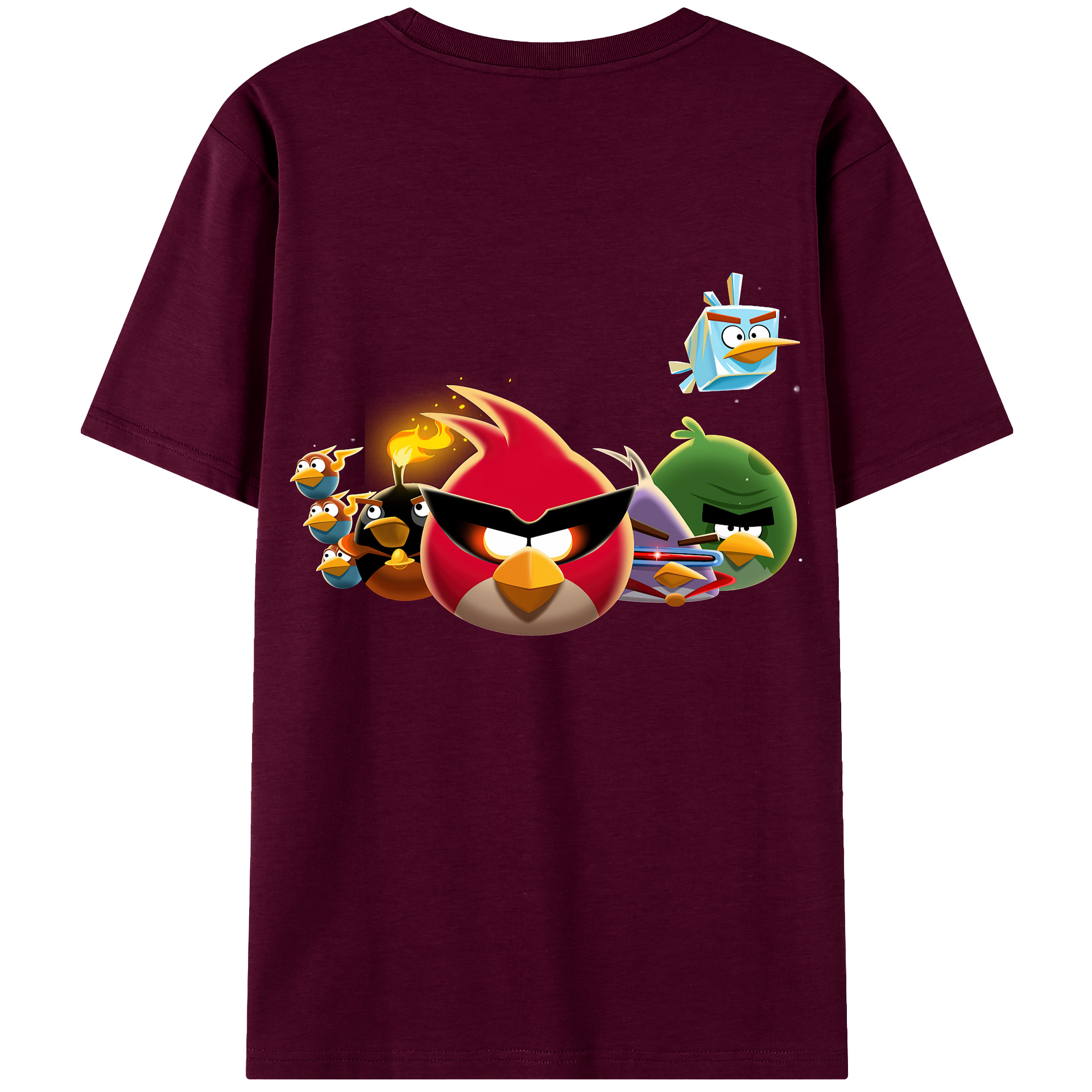 （画像用） Angry Birds アングリーバード レディース半袖Tシャツ(バックプリント)